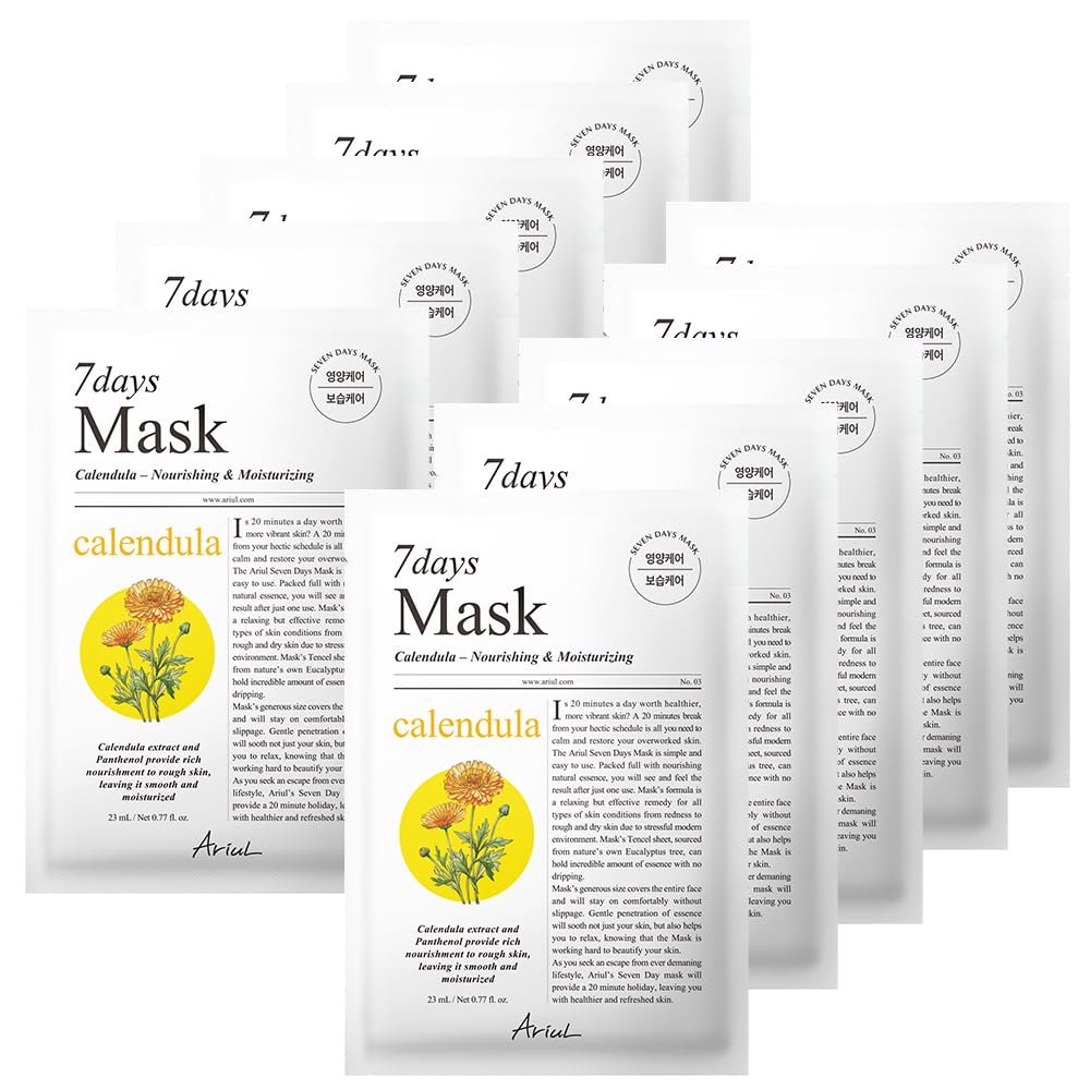Ariul 7 Days Mask Calendula P - Besleyici, Nemlendirici & Onarıcı Vegan Kağıt Maske