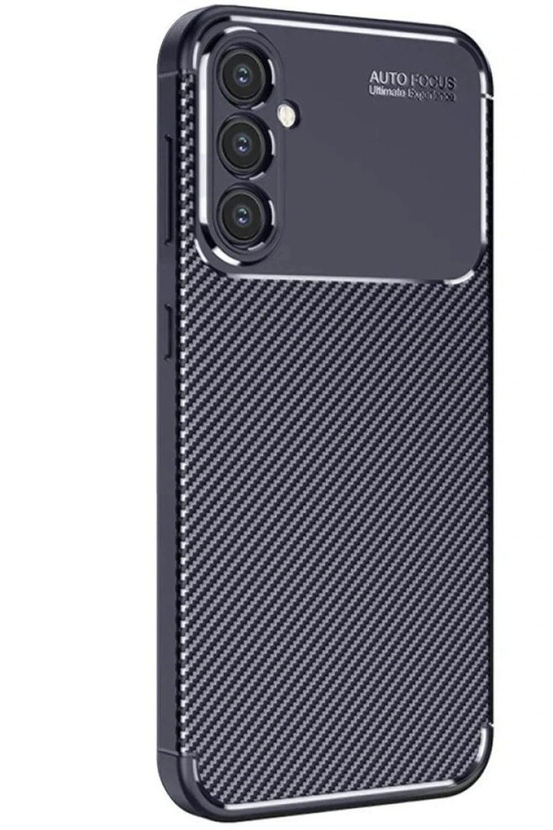 anka cep cep telefonu aksesuarları Samsung ile Uyumlu Galaxy S25 Kılıf Auto Focus Karbon Görünümlü S