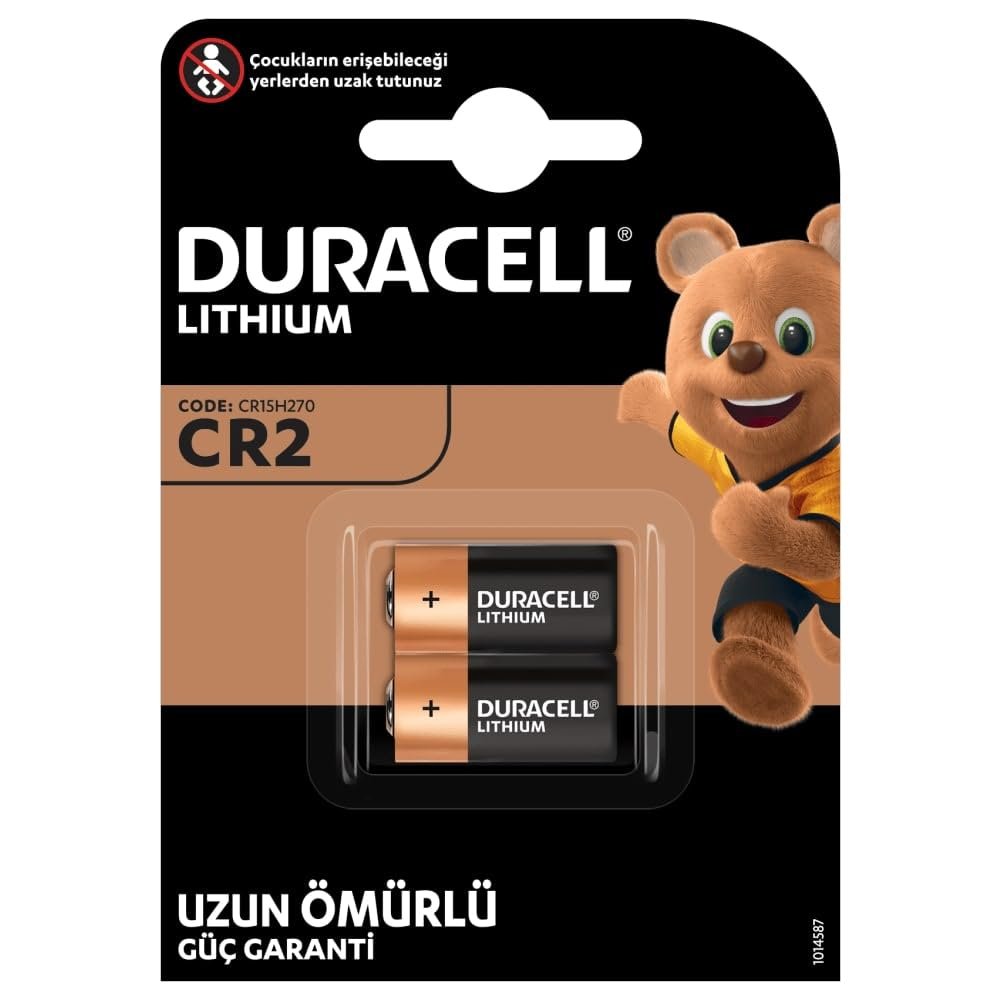 Duracell CR2 Yüksek Güçlü Lityum Pil (2’li Paket) 3V (CR15H270) – Uzun kullanım ömrü garantili – Ala