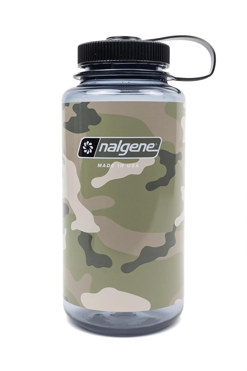 Nalgene 32oz Geniş Ağız Grisi Siyah Kamuflaj ile