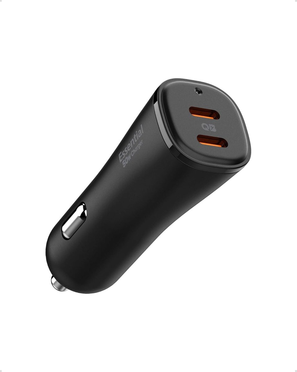 Spigen 50W USB-C 2 Port Araç içi Hızlı Şarj Aleti PPS Desteği Akım Korumalı Güç Adaptörü Çakmaklık iPhone  Android  iPad  MacBook Type-C PD 3.0 30W + 20W EV502 - ACP08523 (Spigen TR Garantili)