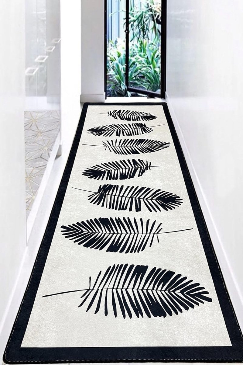 Chilai Home Hoja Djt Jel Kaymaz Taban Yıkanabilir Yumuşak Yüzey Kesme Halı Yolluk, 100 x 300