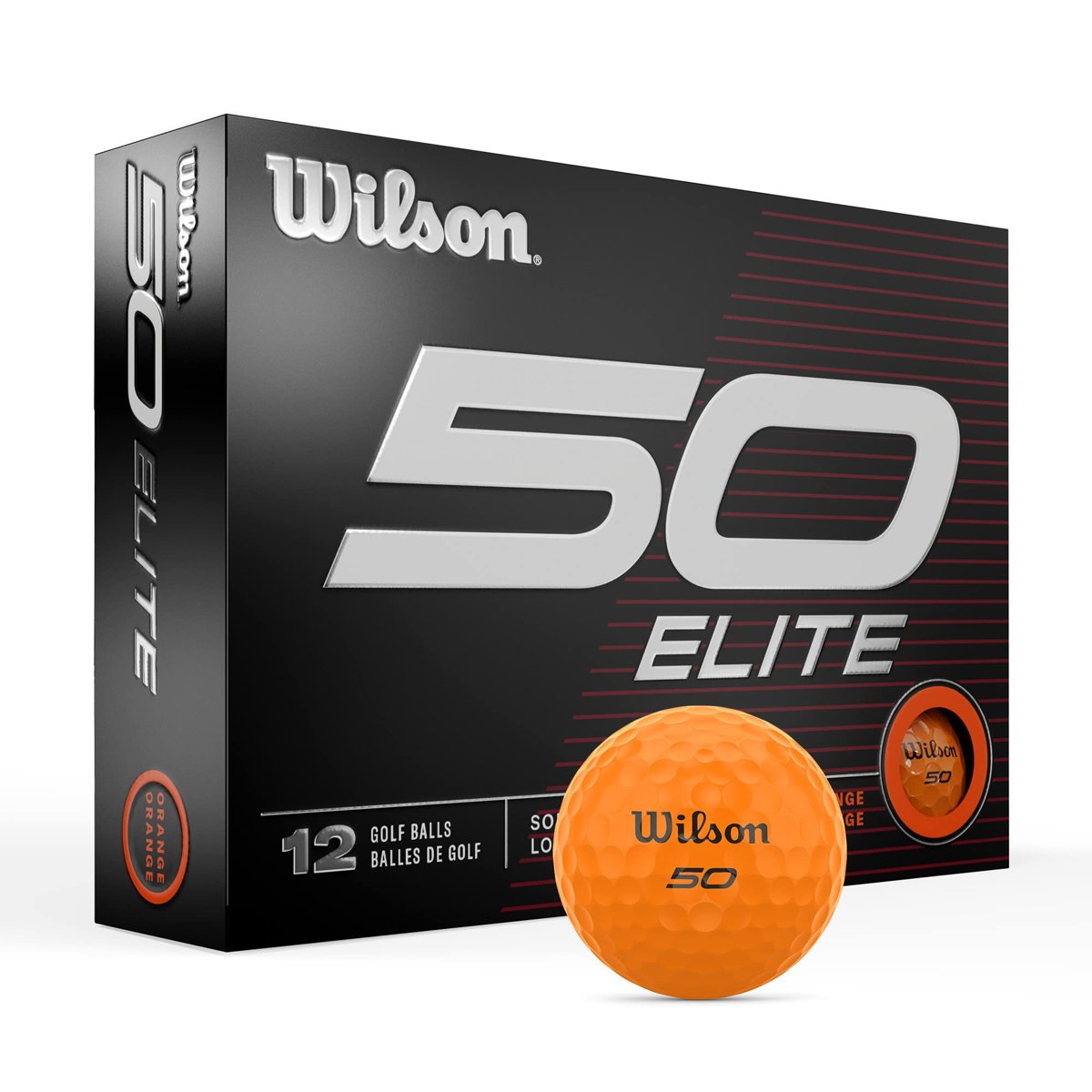 WILSON Fifty Elite Golf Topları - 12'li Paket, Sarı