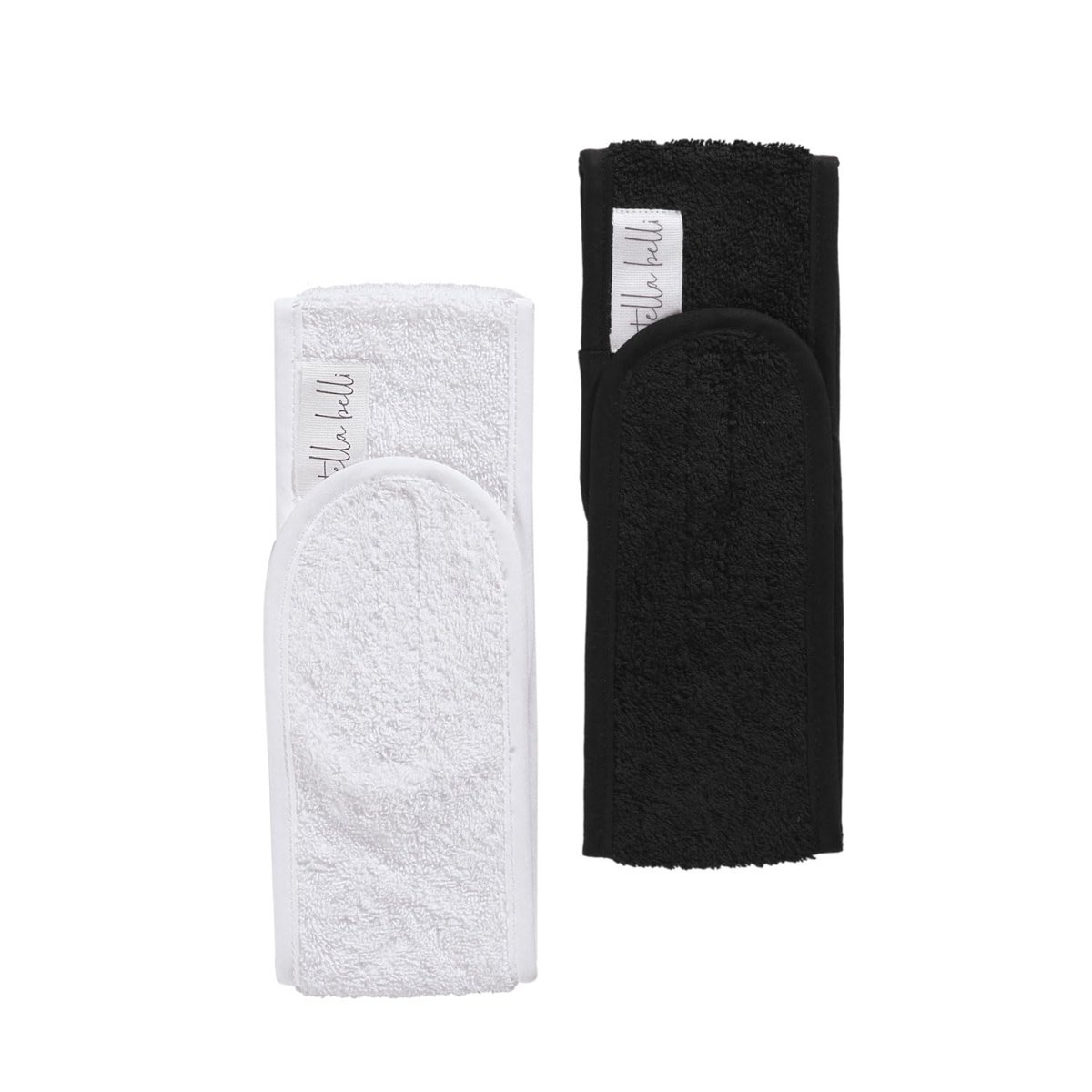 StellaBelli Saç Bandı | 2li Set | Havlu%100 Pamuk | Ter Sporcu Makyaj Bandana, Cırt Bant Biyeli | Si