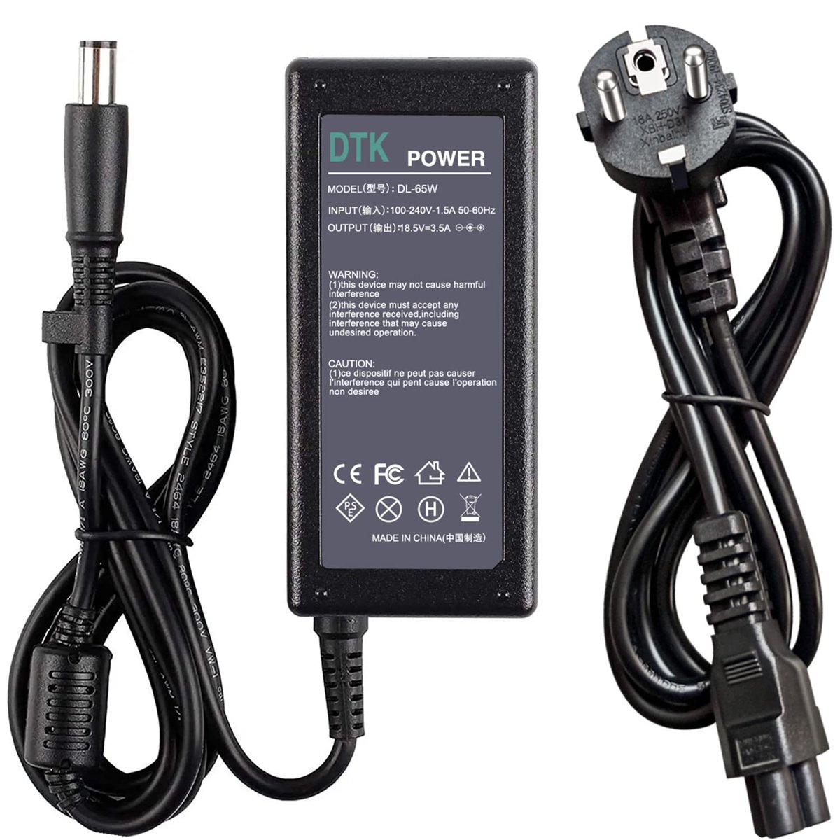 DTK® Şarj Cihazı 18,5 V 3,5 A 65 W Notebook Laptop Şarj Kablosu AC Güç Kaynağı HP Fişi: 7,4 x 5,0 mm