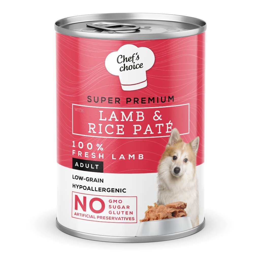 Chef's Choice Yetişkin Köpekler İçin, Hipoalerjenik, Kuzu Etli Ve Pirinçli Ezme, 400 g x 12 Adet