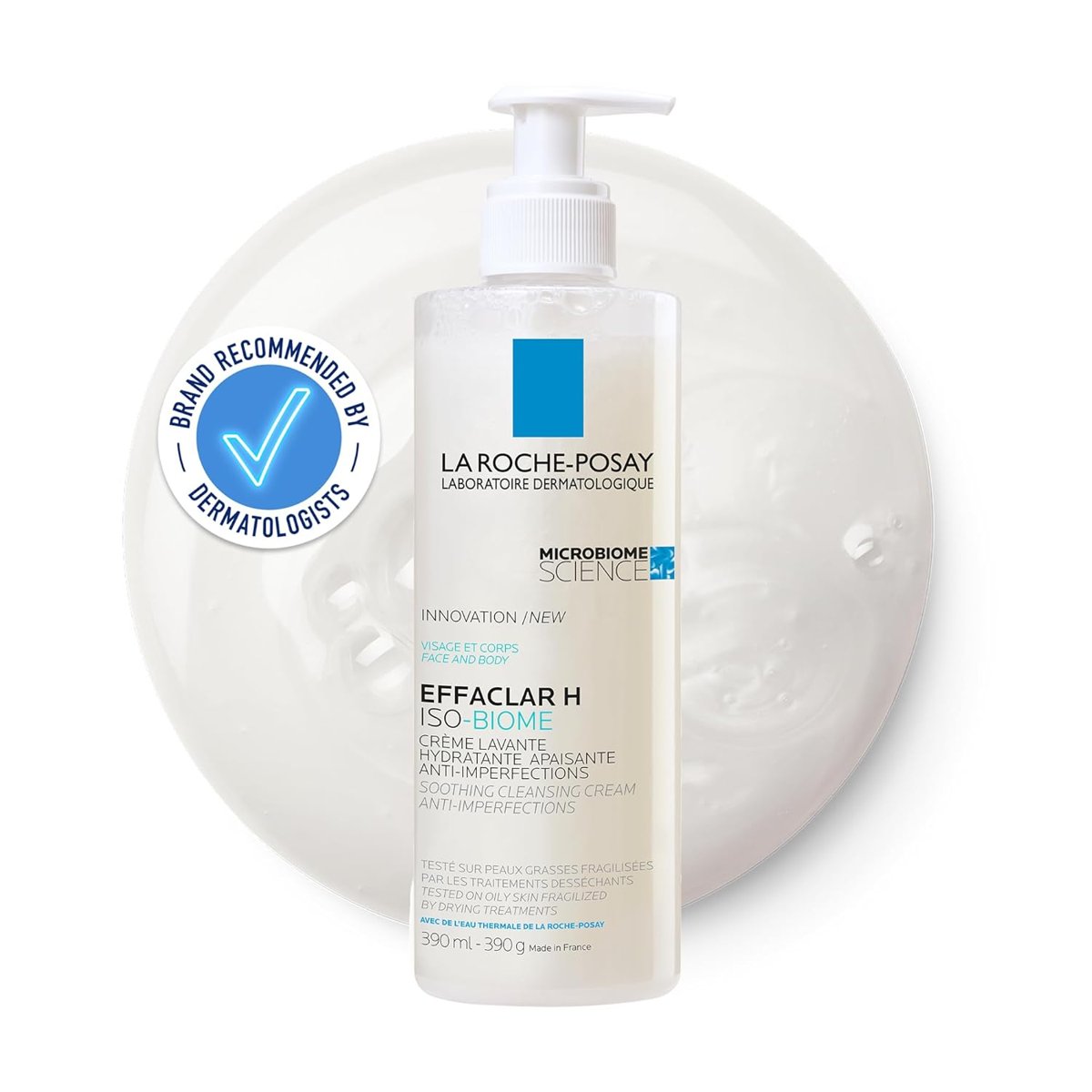 La Roche-Posay Effaclar H Isobiome Creme Lavante Temizleyici Kurutucu Bakım Alan Ciltler İçin 390 ml