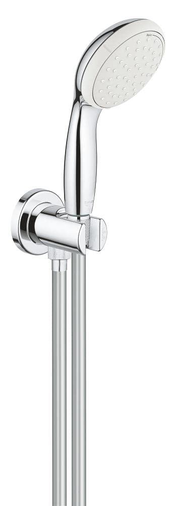 Grohe Temposta 100 El Duşu Askılı Su Çıkış Dirseği, El Duşu ve Spiral Hortum 26406001