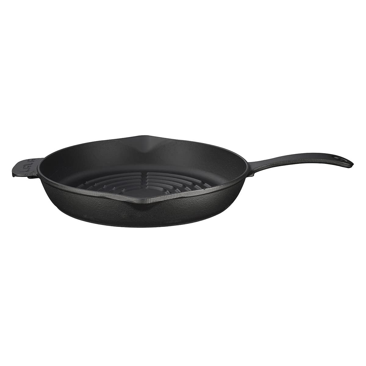 Lava Döküm Yuvarlak Izgara Tava, Metal Kulplu, 28cm, Siyah
