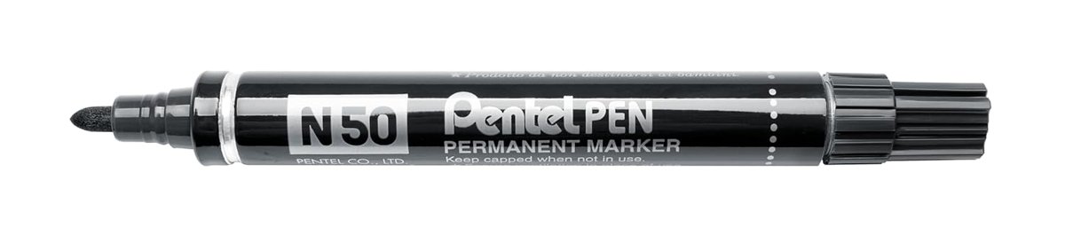 Pentel N50-A Permanent Markör, Siyah