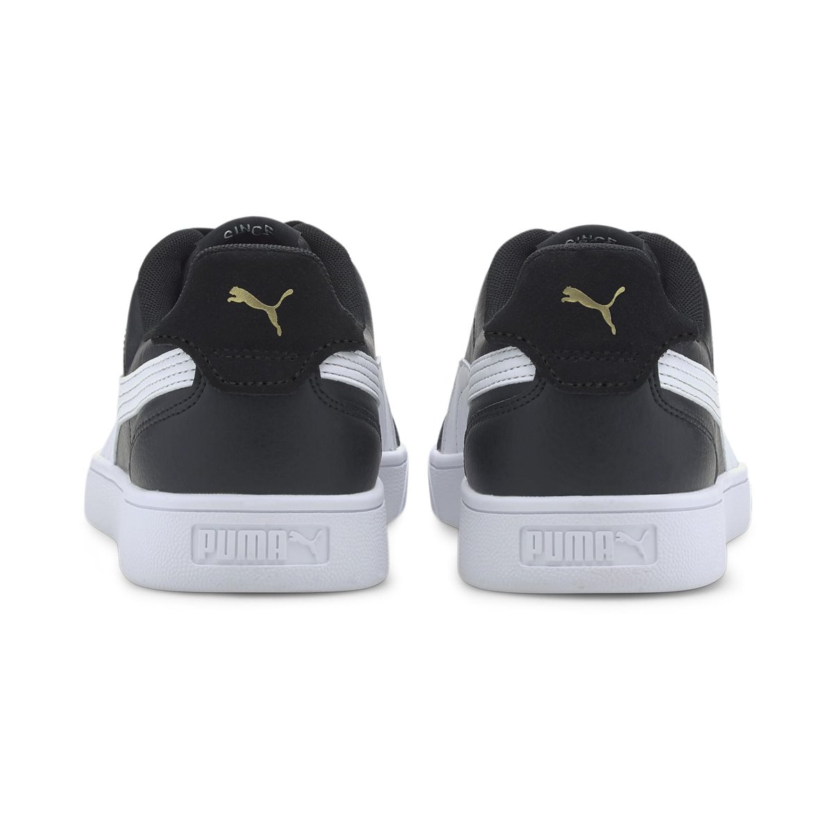 PUMA Unisex Yetişkin Shuffle Spor Ayakkabı, Puma Black-Puma White-Puma Team Gold, 42 EU