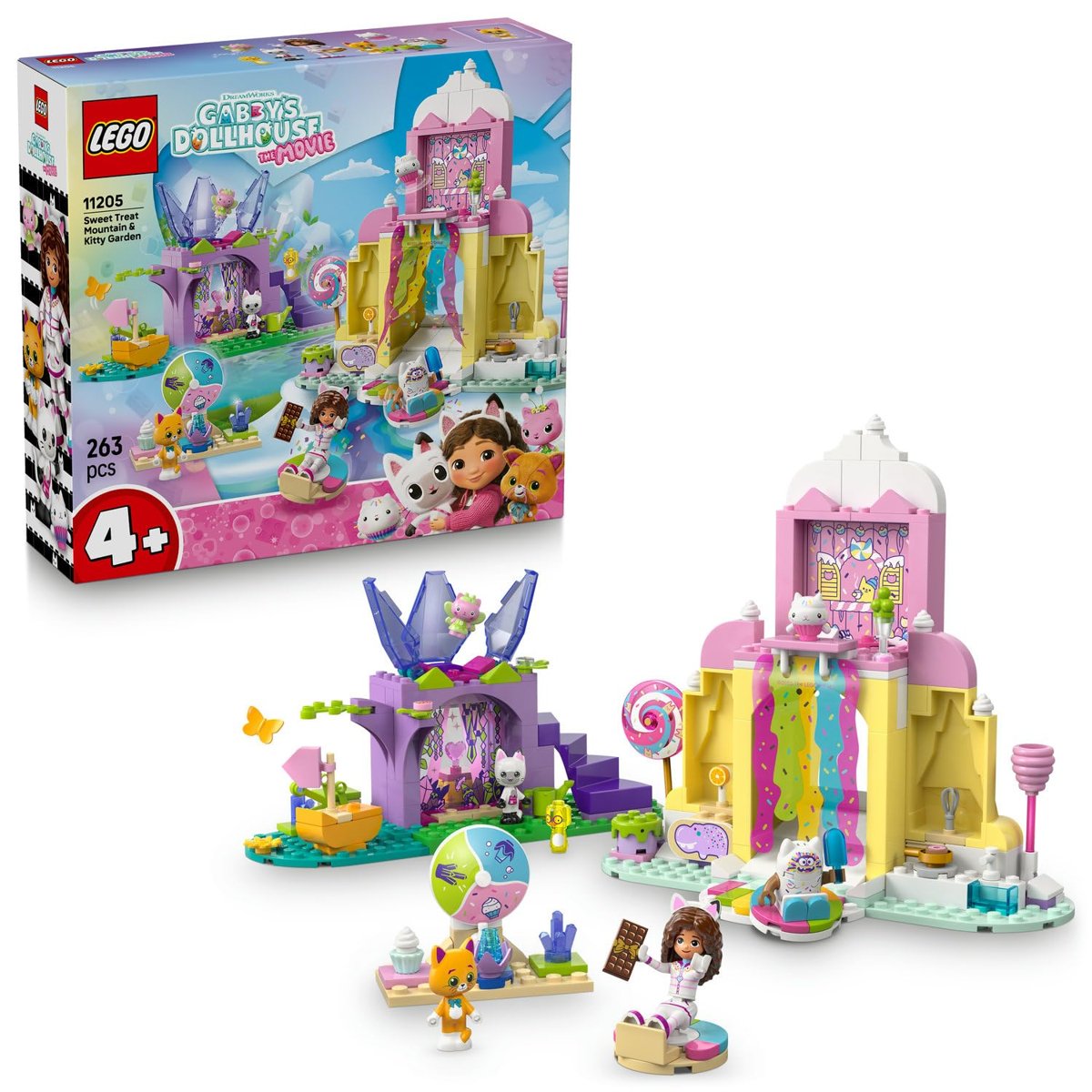 LEGO Gabby’s Dollhouse Tatlı Şekerleme Dağı ve Kedi Bahçesi 11205
