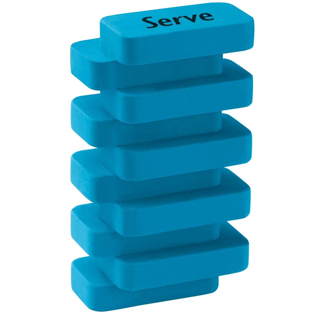Serve Steps Silgi Fosforlu Mavi Tekli Pet