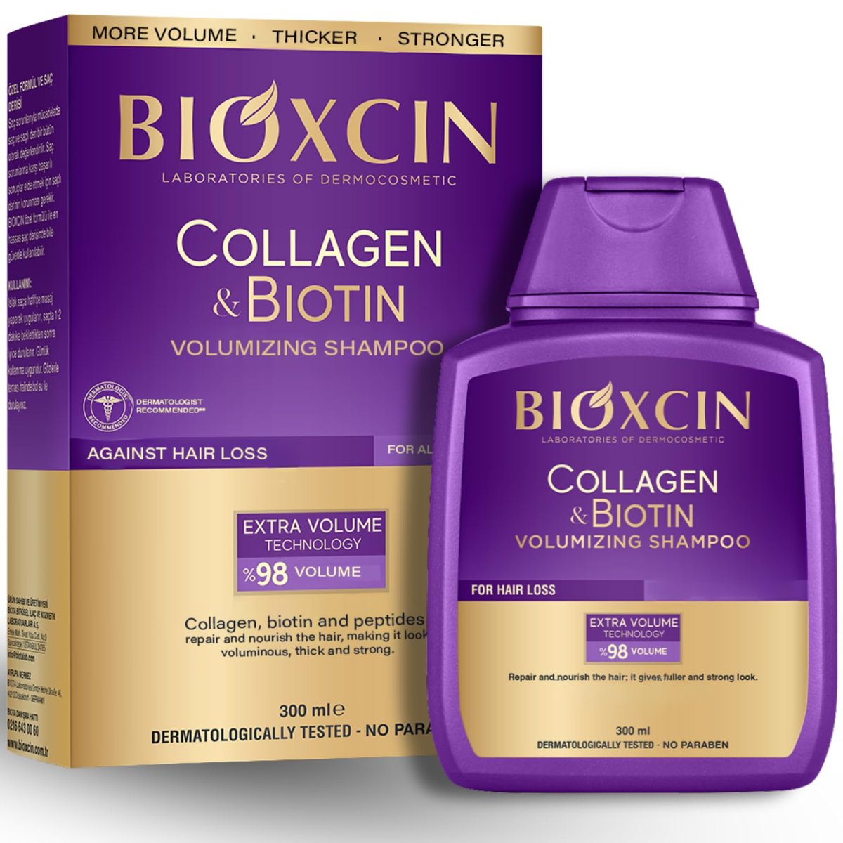 Bioxcin Collagen  Biotin Hacim Şampuanı 300 ml – İnce Telli ve Hacimsiz Saçlar İçin Dolgunlaştırıcı
