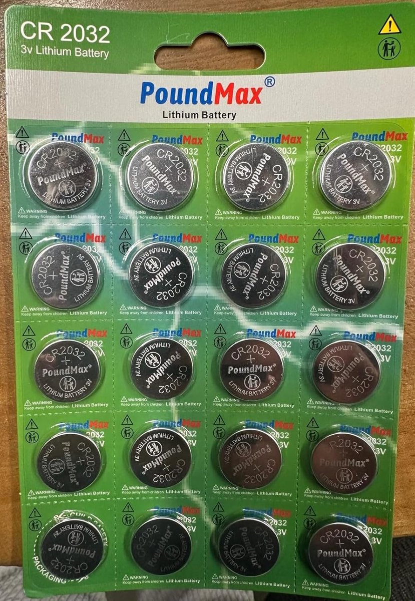 20 X PoundMax CR2032,DL2032 3V PoundMax Lityum Düğme Pil,AirTag,Araba Anahtarlık,uzak kumandalı araba,terazi ve tıbbi cihazlar ile uyumlu