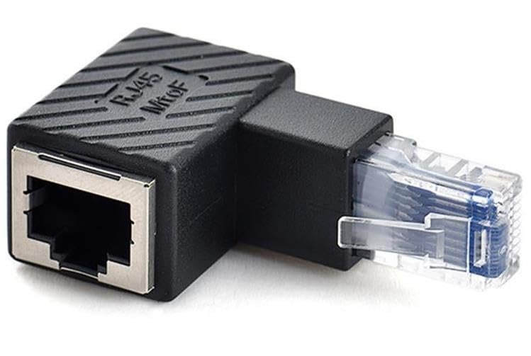 Lunatic 3752 Rj45 Dişi Erkek 90 Derece Cat İnternet Ethernet Kablo Uç Çevirici Adaptör Dişi Erkek Rj