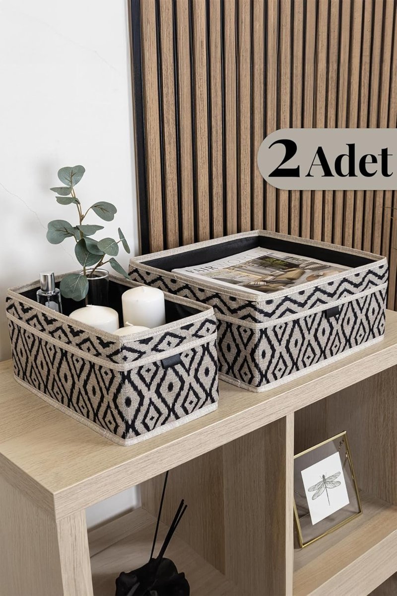 Pazar Kapısı 4 Lü Çekmece Düzenleyici Organizer Dekoratif Sepet Hurç (Bohe 4 Lü Çekmece Düzenleyici)