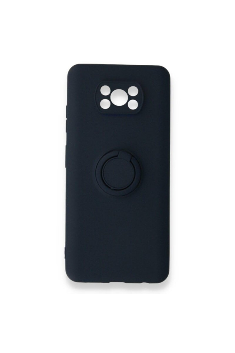 Xiaomi Poco X3 Pro Kılıf Yüzüklü Standlı Mıknatıslı Soft Pürüzsüz Yüzeyli Silikon Kapak Xiaomi Poco