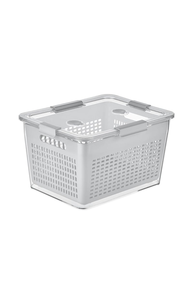 Selka Home - Lavin 7 Litre Açık Gri Saklama Kabı