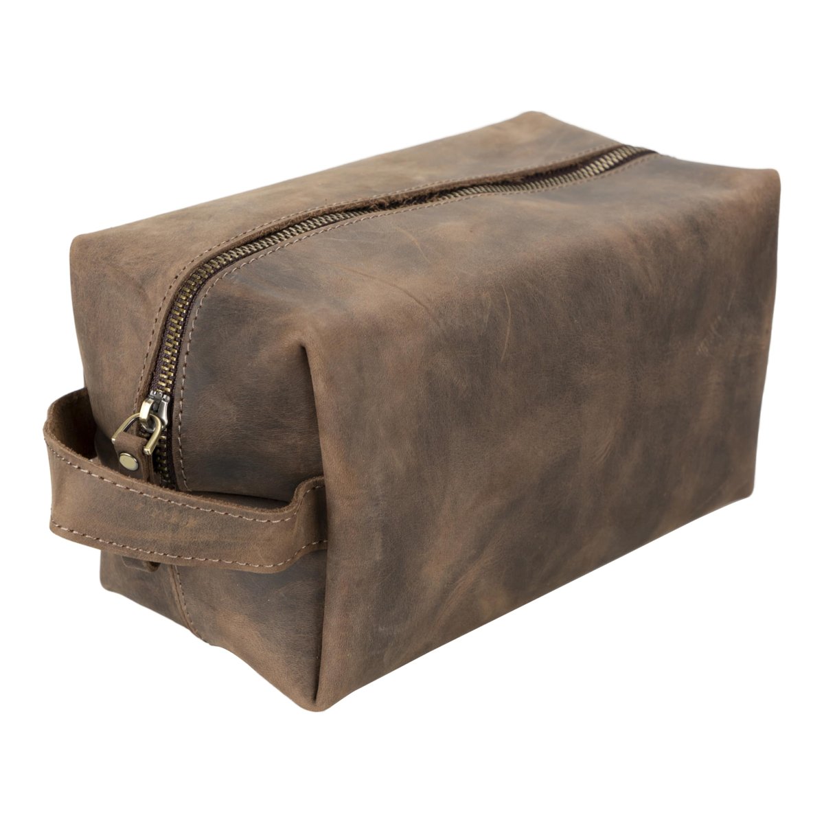 Lev Leather %100 Hakiki Deri Makyaj Çantası, Kişisel Bakım Çantası, Makyaj Çantası, Taşıma Saplı Tuvalet Çantası, Banyo Çantası, Kişisel Hijyen Kiti, Seyahat Kiti (Ceviz, X-Large)