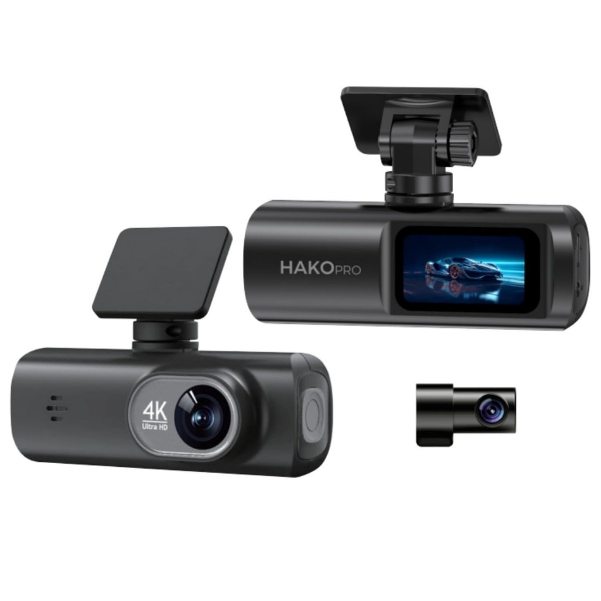 Hakopro 3840 * 2160P Ön ve Arka Kameralı 1.5” IPS HD Ekran, Wifi ve Ultra Geniş Açılı UHD 4K Akıllı Araç Kamerası CMR110