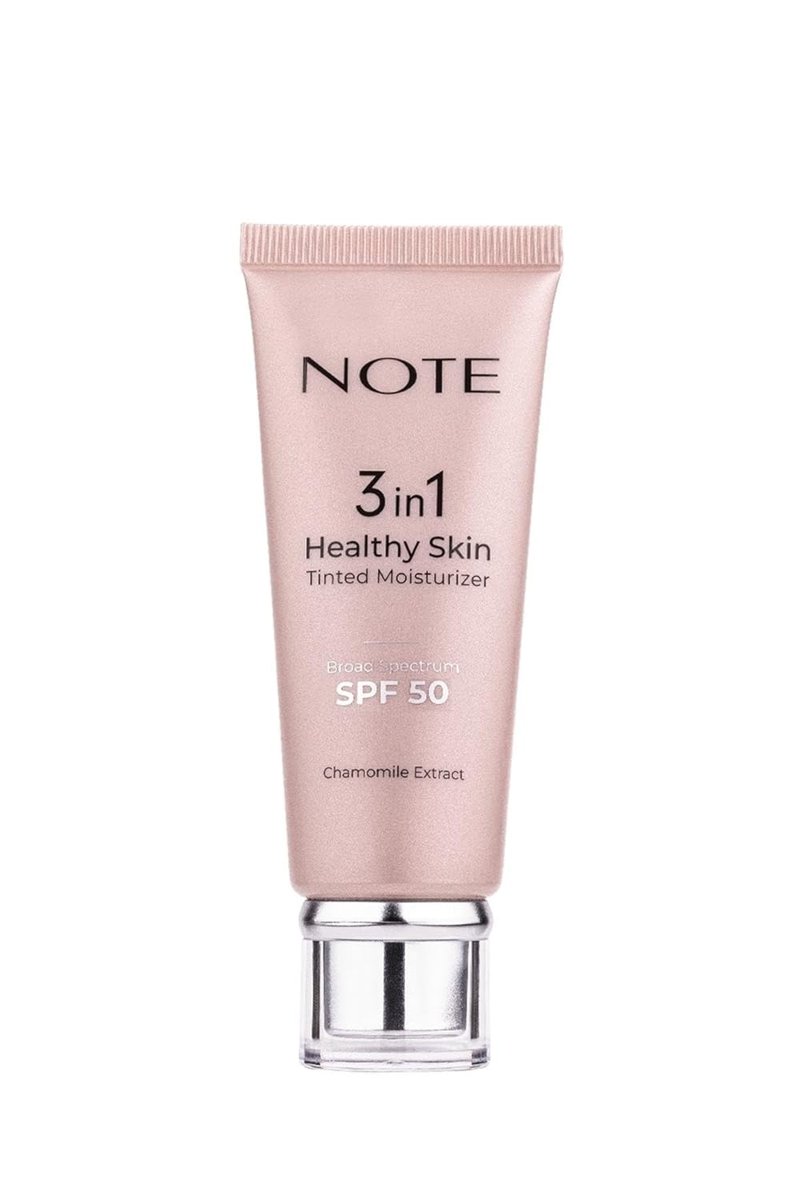 Note Cosmetics 3 in 1 Healthy Skin Light Tinted Moisturizer 50 SPF Renk Ton Eşitleyici Aydınlatıcı Krem, 00 Açık Ton