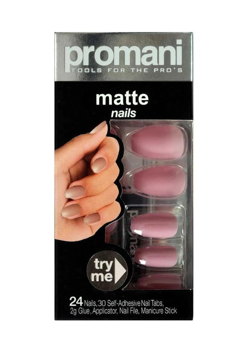 Promani Matte Takma Tırnak Kiti Şeker Pembe PR-5019