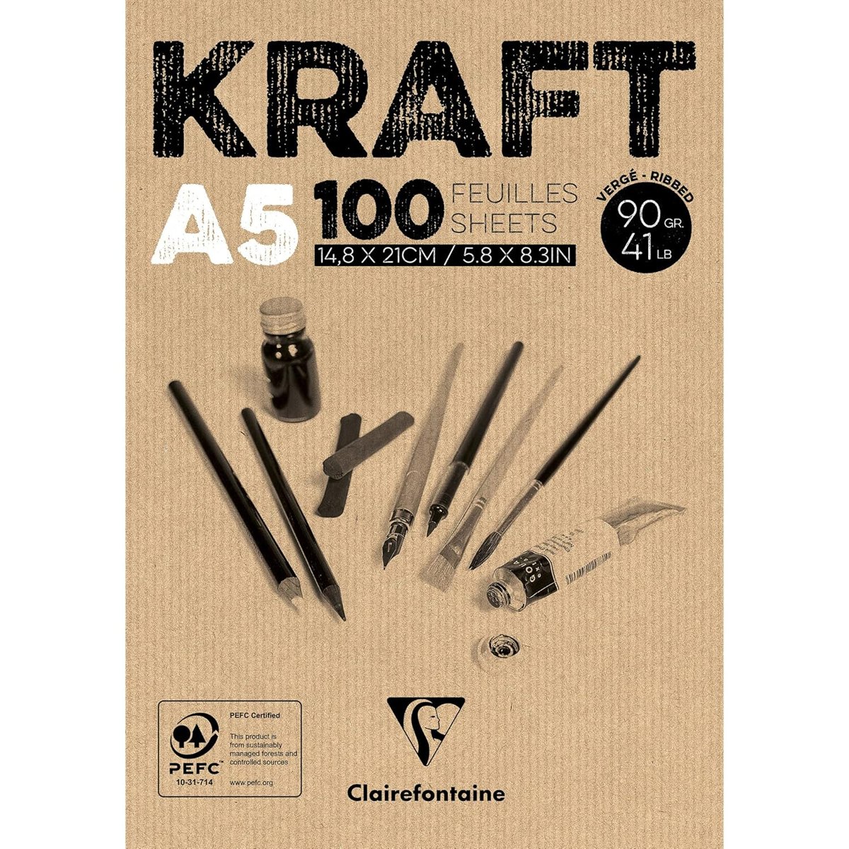 Clairefontaine Kraft Yapışkan Kenarlı A4 Defter