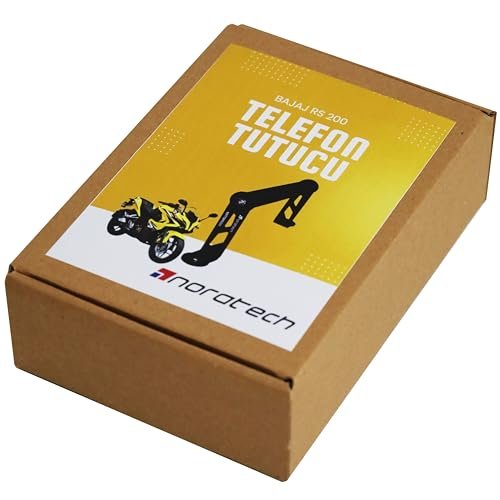Noratech Moto Telefon Tutucu Standı ve GPS Navigasyon Braketi, BAJAJ RS 200 için Uyumlu, Siyah Metal, Vida Montajı, Evrensel Telefon Uyumluluğu