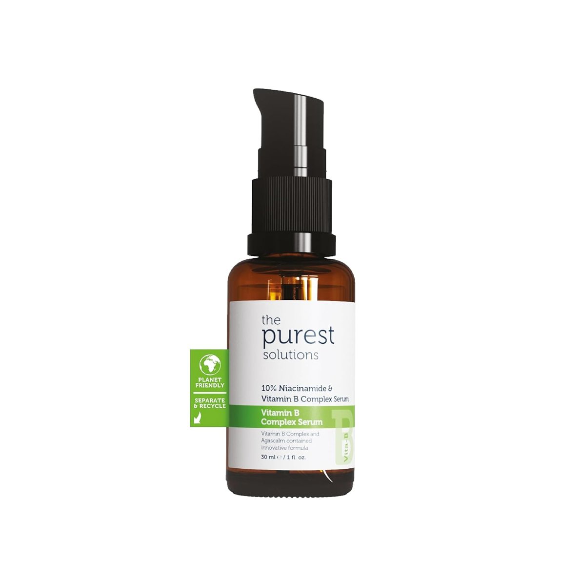 The Purest Solutions, Bariyer Güçlendirici ve Yatıştırıcı B Vitamini Cilt Bakım Serumu 30 ml (%10 Ni