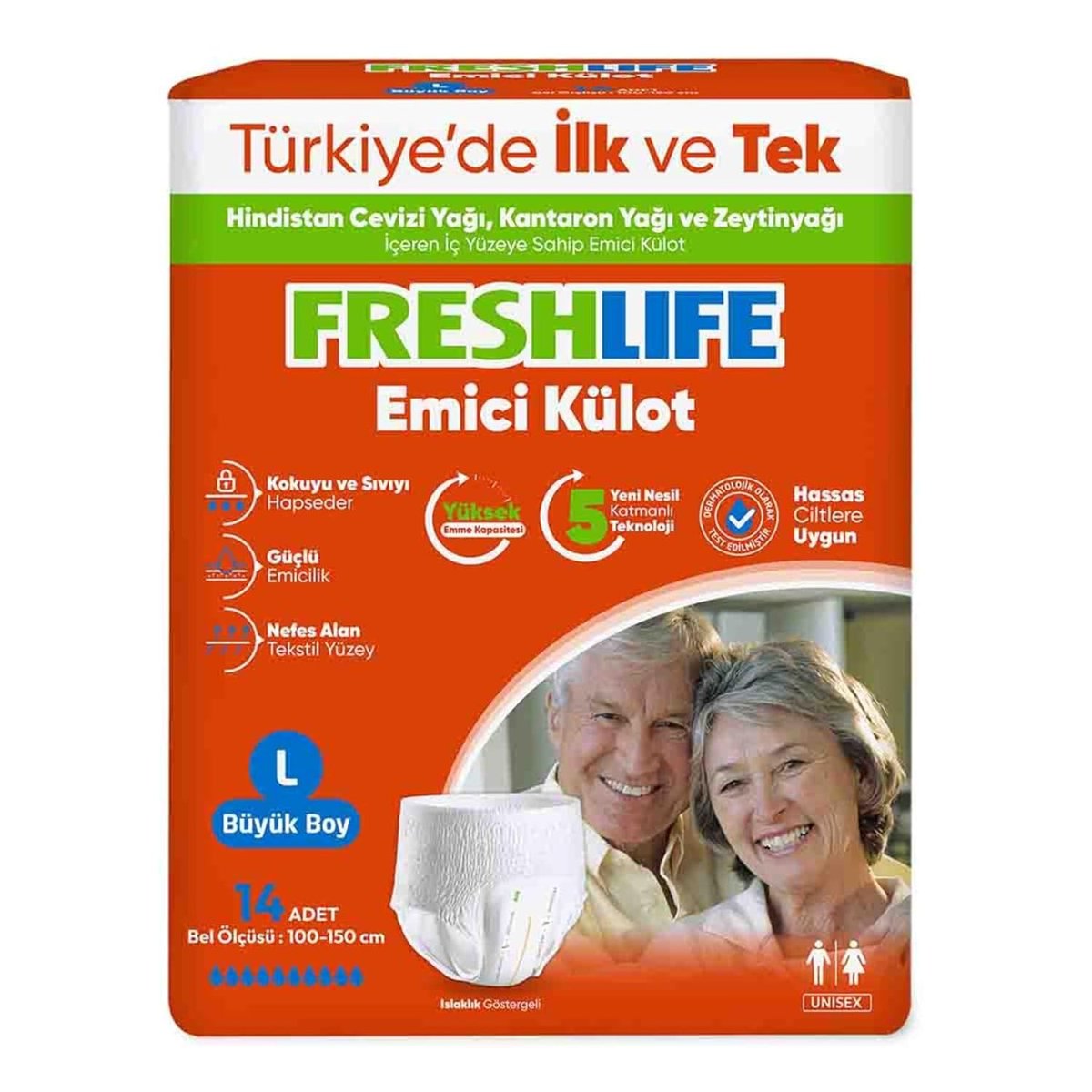 FRESHLIFE Hasta Alt Bezi Külotlu Eco Large 14'lü