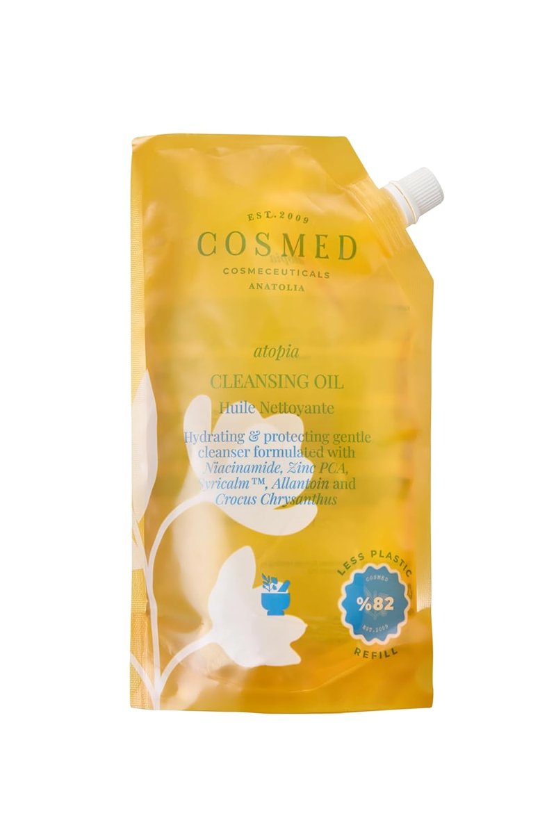 COSMED Cleansing Oil Refill, Yüz ve Vücut için Yağ Bazlı Temizleyici, 400 ml