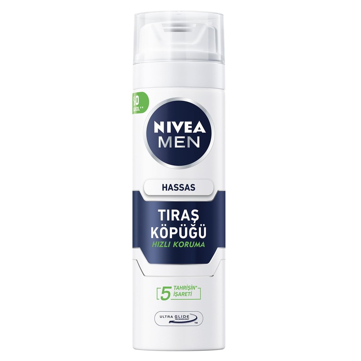 NIVEA MEN Erkek Hassas Tıraş Köpüğü 200 ml, Hassas Ciltlere Özel Hızlı Koruma, Yanma Karşıtı, Alkols