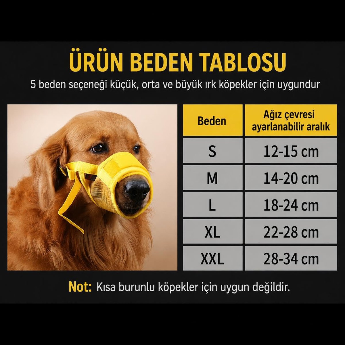 Valkyrie Köpek Ağızlığı XL Beden Nefes Alabilir Fileli Ayarlanabilir Isırma Önleyici Yumuşak Siyah