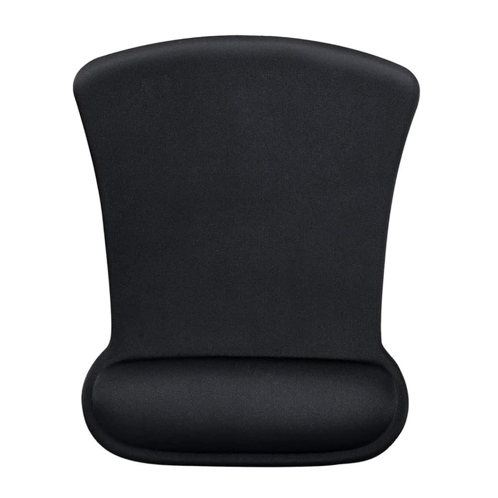 ErgoComfort Bilek Destekli Mouse Pad Ergonomik Mouse Altlığı Kaymaz Taban Bilek Koruyucu Bilgisayar Ofis Oyuncu Mousepad Siyah