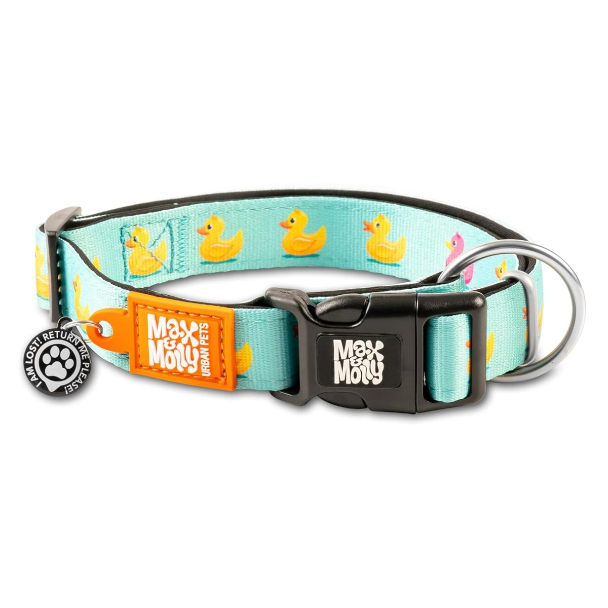 Max  Molly Urban Pets Original Serisi Akıllı Künyeli Köpek Boyun Tasması (S, Ördek)