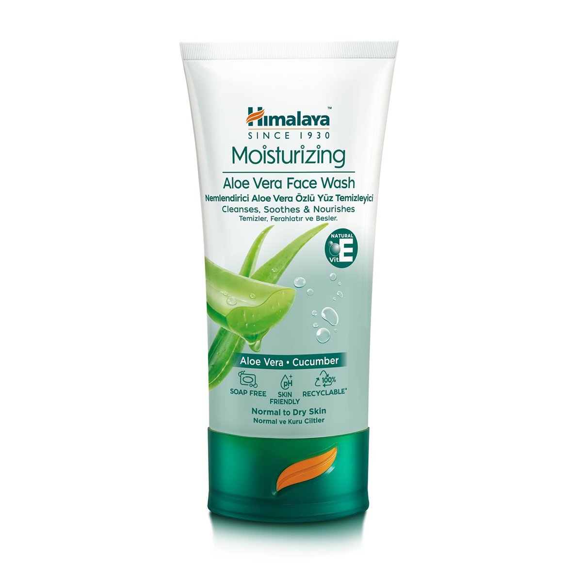 Himalaya Since 1930 Nemlendirici Yüz Yıkama Jeli, Salatalık, Aloe Vera, Parabensiz, Normal Ve Kuru Ciltler, 150 ml