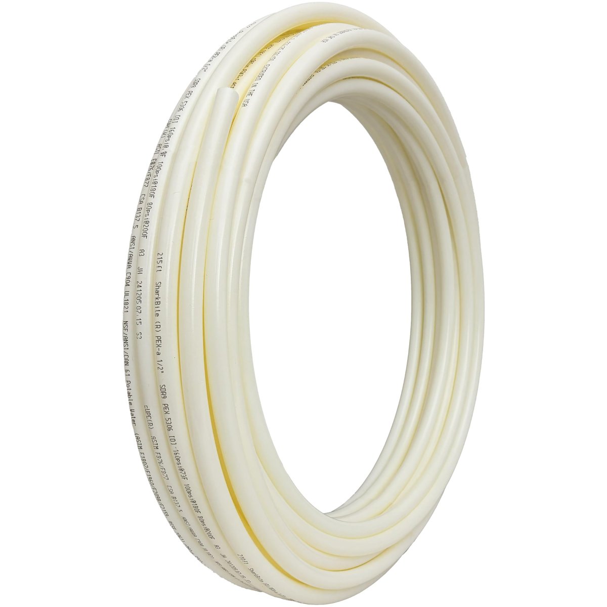 SharkBite 1/2 inç x 100 Fit Beyaz PEX-A, PEX Boru Esnek Su Borusu, Sıhhi Tesisat için Su Borusu, UA60W100