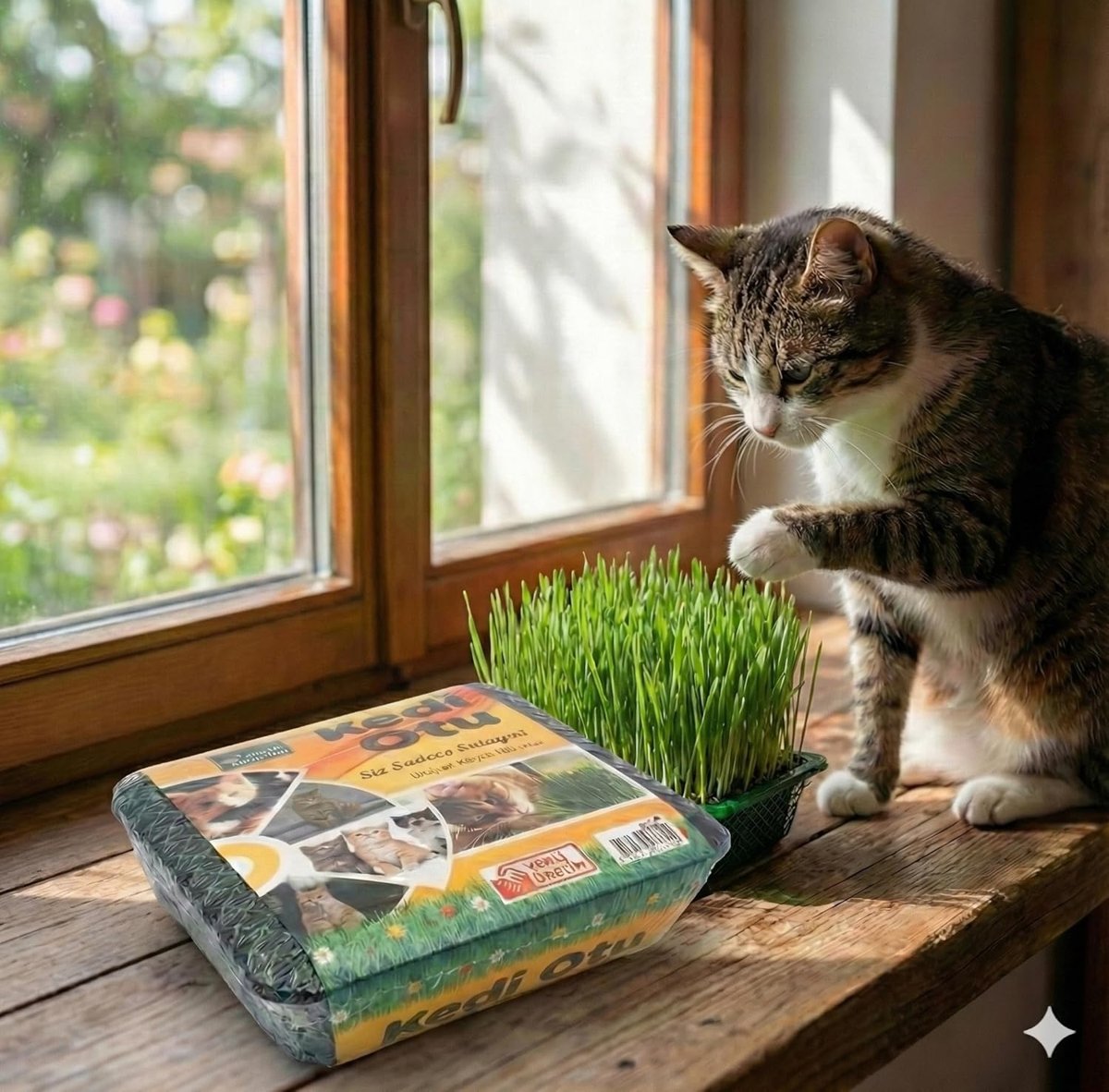 Meraklı Bahçeci Kedi Çimi - Kedi Sindirim Sistemini Rahatlatıcı Sağlıklı Kedi Otu