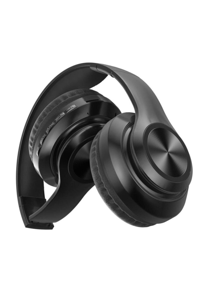 Teknosepetim Yeni Nesil 5.0 Bluetooth Kulaklık Radyolu Aux Lu Kablosuz Kulaküstü Siyah Kulaklık Mikrofonlu