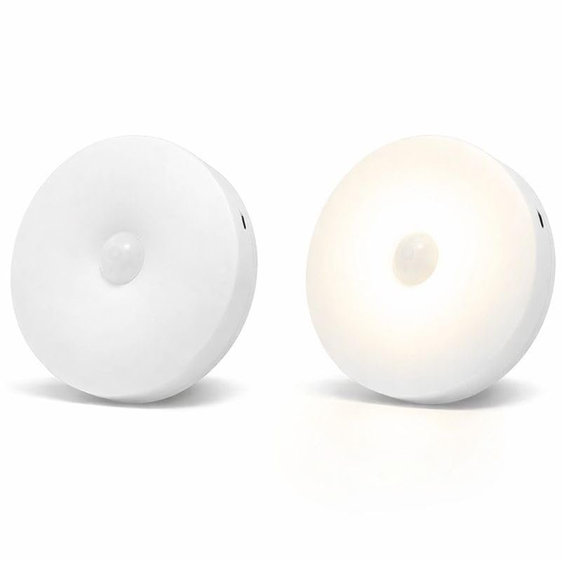 2’li Set Sensörlü LED Kabin Işığı Gece Lambası | 1,5W | 4000K Doğal Beyaz | 150 Lümen | USB Şarjlı | Manyetik  Bantlı | Mutfak Dolabı, Merdiven, Gardırop Aydınlatma Karanlıkta Harekete Duyarlı