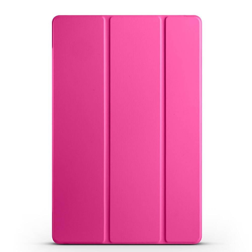 Babilden Samsung Galaxy Tab S9 FE Plus/Galaxy Tab S10 Plus Tablet ile Uyumlu Tablet Kılıfı Smart Cover Uyku Modlu Standlı Arkası Sert Şeffaf Kapak Pembe
