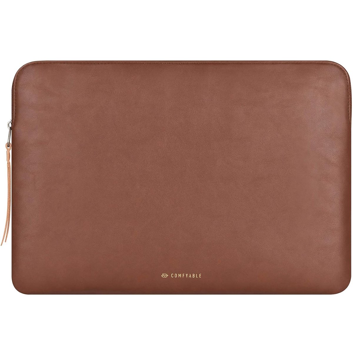 Comfyable İnce Koruyucu Dizüstü Bilgisayar Kılıfı 13-14 İnç MacBook Pro M2 M1 ve Tümü MacBook Air ile Uyumlu, PU Deri Çanta Su Geçirmez Kapak Notebook Bilgisayar Kılıfı Mac için, Kahverengi
