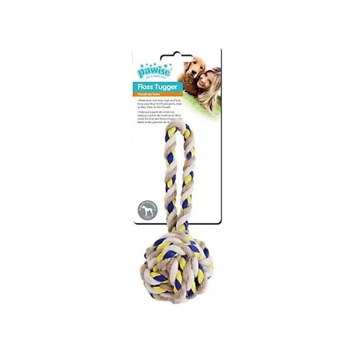 Pawise Floss Tugger Tutma Saplı İp Toplu Köpek Oyuncağı 23 cm