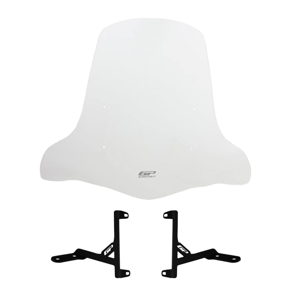 GP Kompozit Scooter 59 cm için Handguard Şeffaf Evrensel Ön Cam Cam