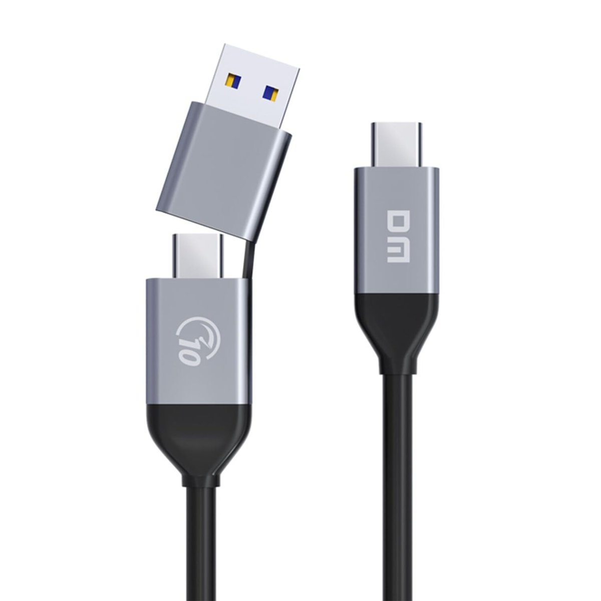 DM AD090 USB-A/USB-C to Type-C Şarj ve Data Veri Aktarım Kablosu 35 CM
