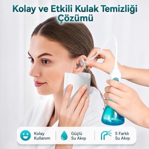 Valkyrie Basınçlı Kulak Temizleme Kiti 11 Uçlu Kulak İrrigasyon Cihazı Ev Tipi Kulak Yıkama Seti