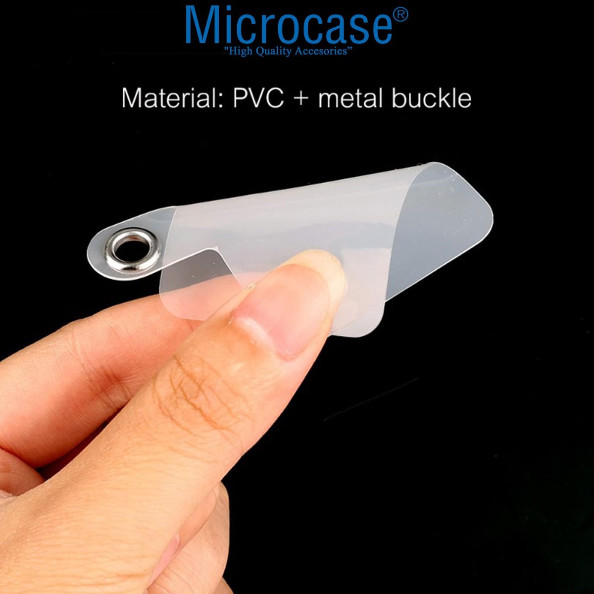 Microcase Telefon İp Askılıklar için Plastik Tutacak Bağlantı Parçası Şeffaf-AL4831 10 Adet