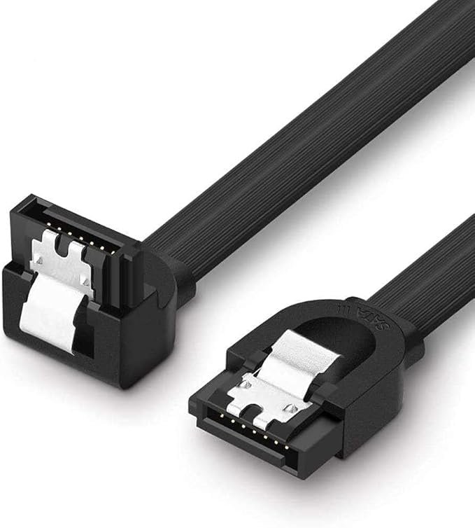 SANEC 40 cm Sata Data Kablo - 90 Derece - Metal Klip