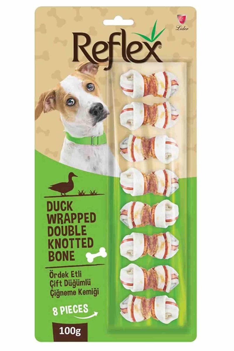 Reflex Ördek Etli Çift Düğümlü Çiğneme Kemiği 100 Gr